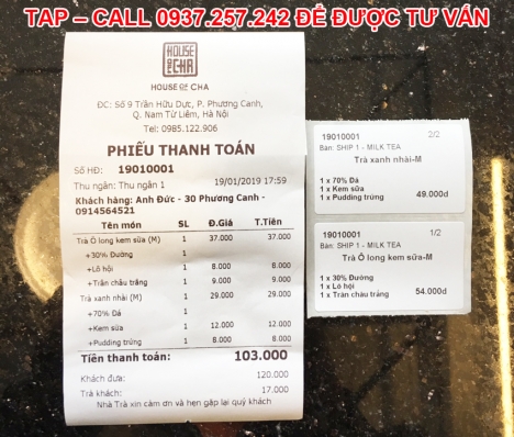 Máy tính tiền cảm ứng cho quán trà sữa giá rẻ tại Hà Nội