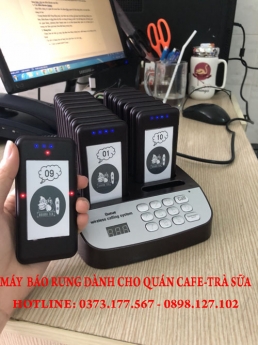Bán thẻ báo rung tự phục vụ cho quán café – trà sữa