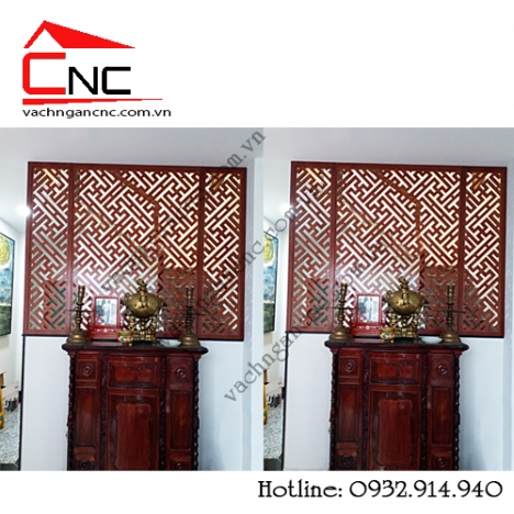 Nội thất nhà xinh từ lam trang trí, vách ngăn cầu thang bằng gỗ