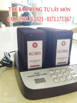 Bán thẻ báo rung tự phục vụ cho quán café – trà sữa