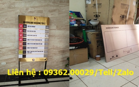 Biển chỉ dẫn lối đi, biển hiệu mica-inox