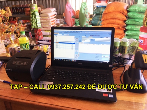 Máy tính tiền cho cửa hàng tạp hóa bằng máy quét mã vạch giá rẻ tại Bình Dương