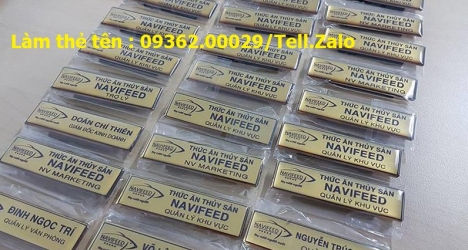 Sản xuất các mẫu thẻ tên nhân viên theo yêu cầu lấy nhanh giá rẻ