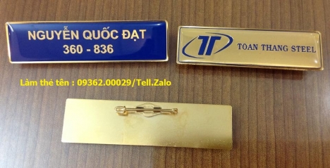 Sản xuất các mẫu thẻ tên nhân viên theo yêu cầu lấy nhanh giá rẻ