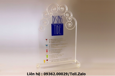 Kệ menu mica A4, A5,A6 giá rẻ, Mẫu kệ menu được nhiều khách hàng lựa chọn