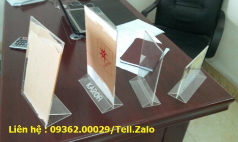 Kệ menu mica A4, A5,A6 giá rẻ, Mẫu kệ menu được nhiều khách hàng lựa chọn