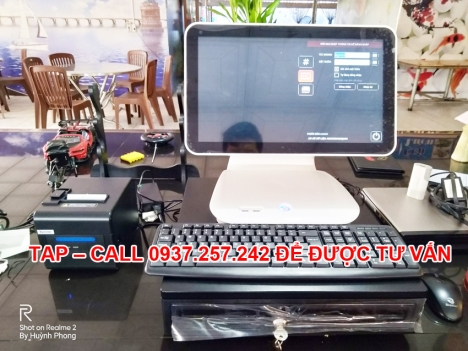 Máy tính tiền cảm ứng 3 màn hình cho nhà hàng, quán cafe giá rẻ tại Kiên Giang