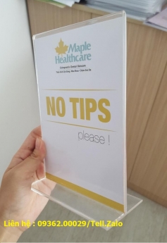 Kệ menu mica A4, A5,A6 giá rẻ, Mẫu kệ menu được nhiều khách hàng lựa chọn