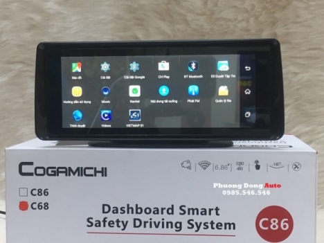 Camera hành trình mặt taplo Gogamichi C86 | Camera Android Sim4G
