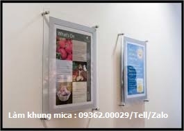 Các mẫu khung mica treo tường, khung poster treo tường bằng mica