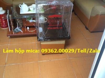 Gia công hộp chụp mica, hộp mica trưng bày sản phẩm bằng máy móc hiện đại lấy nhanh trong ngày