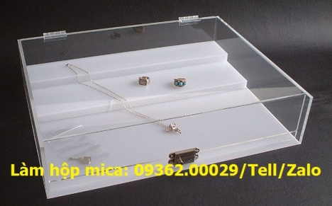 Gia công hộp chụp mica, hộp mica trưng bày sản phẩm bằng máy móc hiện đại lấy nhanh trong ngày