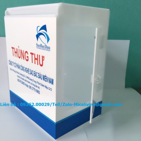 Mẫu sản phẩm hộp thư góp ý bằng mica