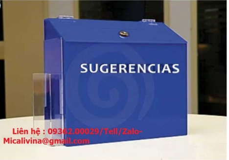 Mẫu sản phẩm hộp thư góp ý bằng mica