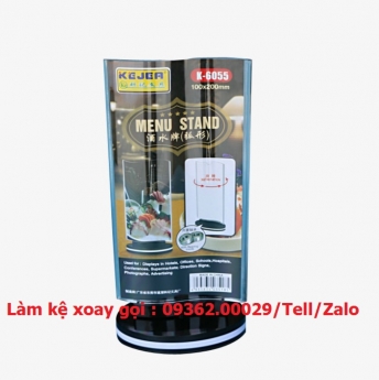 Sản phẩm khay mica đựng tờ rơi, kệ xoay mica 3 mặt