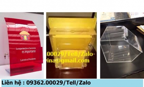 Mẫu sản phẩm hộp thư góp ý bằng mica