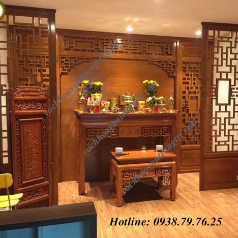 Cách thiết kế mẫu vách ngăn cnc phòng thờ cho nhà nhỏ