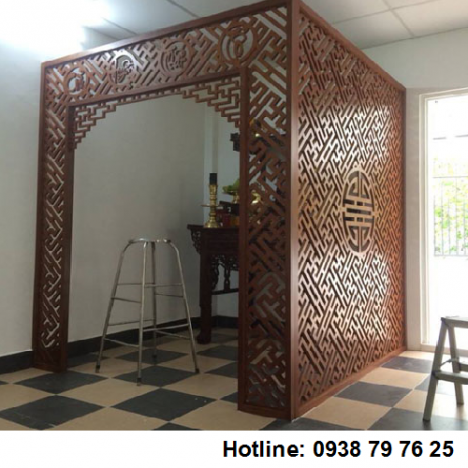 Cách thiết kế mẫu vách ngăn cnc phòng thờ cho nhà nhỏ