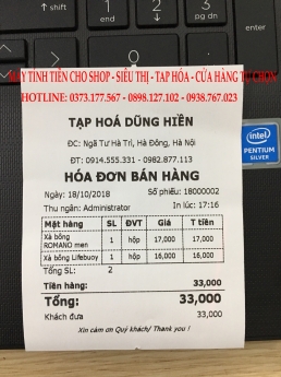 Thanh lý trọn bộ phần mềm tính tiền cho shop giầy dép tại Bến tre