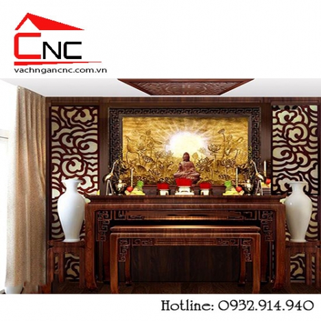 Căn hộ cần nơi thờ cúng? Đừng lo đã có vách ngăn bàn thờ đẹp