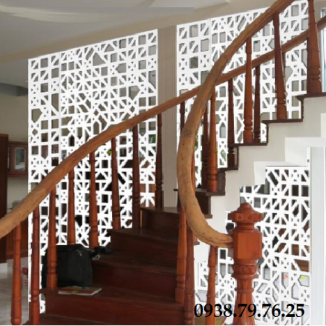 Những mẫu vách ngăn cầu thang cnc trang trí đẹp đang trở lại