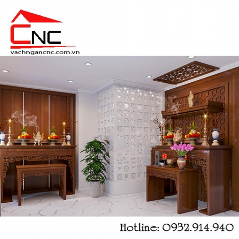Căn hộ cần nơi thờ cúng? Đừng lo đã có vách ngăn bàn thờ đẹp