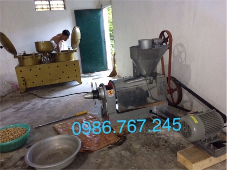 Máy ép dầu lạc công nghiệp chính hãng  guangxin yzyx90wk công suất 40kg/h