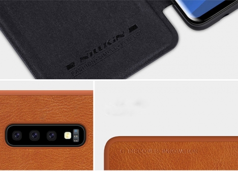Bao da Galaxy S10 hiệu Nillkin Qin chính hãng