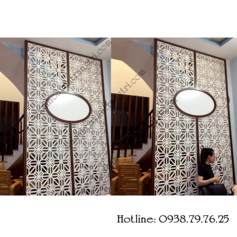 Công trình vách ngăn cnc phòng khách đẹp tại Q2