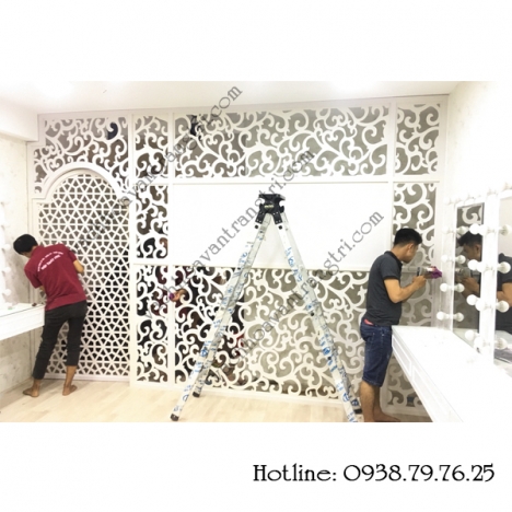 Công trình vách ngăn cnc phòng khách đẹp tại Q2