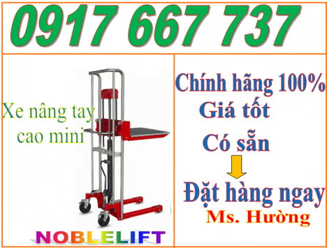 Xe nâng tay cao 1000kg 1500kg cao 1600mm giá rẻ