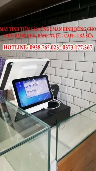 Bán MÁY POS cảm ứng 2 màn hình cho quán trà sữa – quán cafe