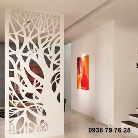 Hiện đại với vách ngăn trang trí phòng khách và bếp đẹp