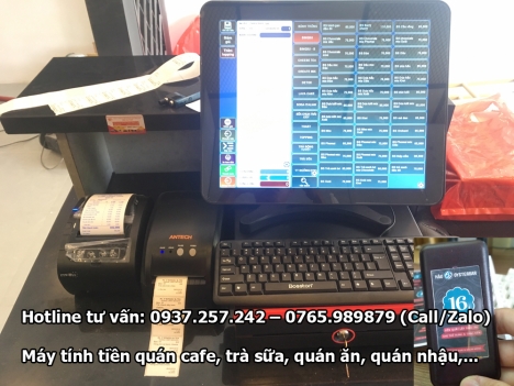 Lắp đặt trọn bộ máy bán hàng tính tiền cho quán trà sữa tại Hà Nội