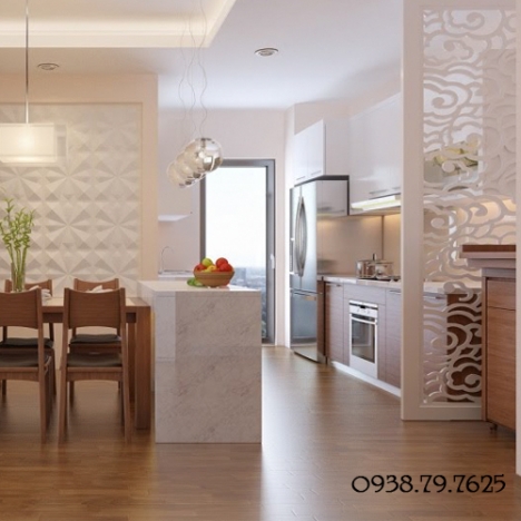 Chung cư phòng khách nên có vách ngăn cnc đẹp