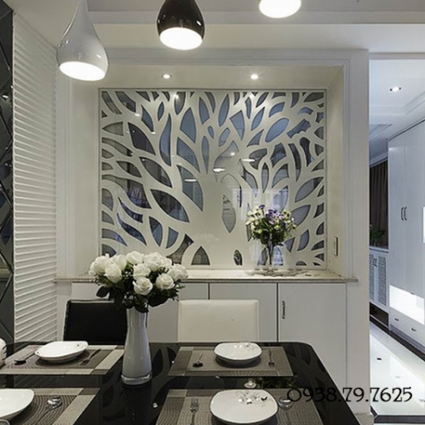 Sang trọng với vách ngăn phòng khách và bếp đẹp