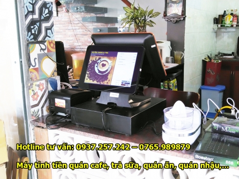 Lắp đặt trọn bộ máy bán hàng tính tiền cho quán cafe, trà sữa tại Hà Nội