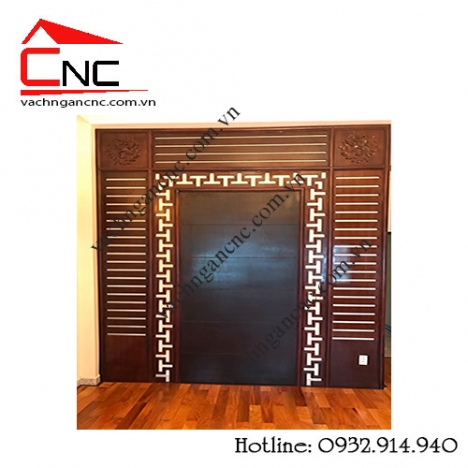 Mẫu vách ngăn cnc đẹp cho bàn thờ chung cư ZEN TOWER Q12