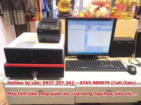 Lắp đặt máy tính tiền cho shop quần áo tại Bình Dương