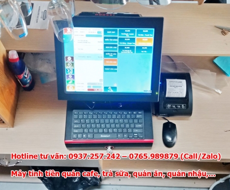 Lắp đặt máy tính tiền cho nhà hàng hải sản tại Bình Dương