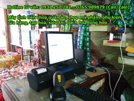 Lắp đặt máy tính tiền cho cửa hàng tạp hóa tại Bình Dương