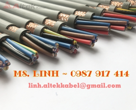 Cáp điều khiển có lưới chống nhiễu/ cáp mềm.