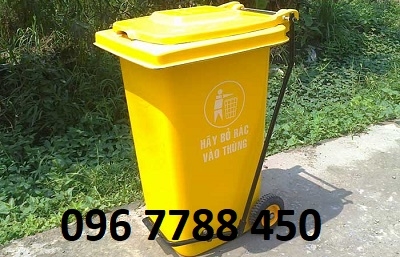 Thùng rác nhựa 120 lít 240lit, 3 ngăn, thùng rác 2 bánh xe 096.7788.450
