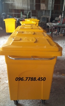 Thùng rác 660 lít 4 bánh xe, xe đẩy rác 660 lít giá rẻ 0967788450