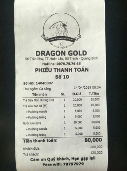 Lắp đặt máy tính tiền cho quán trà sữa tại Quảng Bình