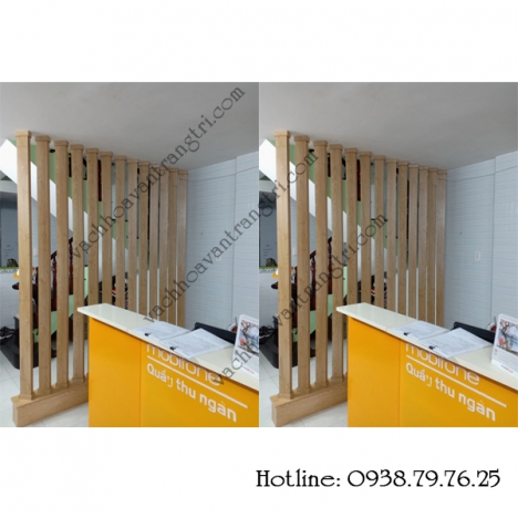 Công trình lam gỗ trang trí phòng khách đẹp tại Quận 1 và Bình Thạnh
