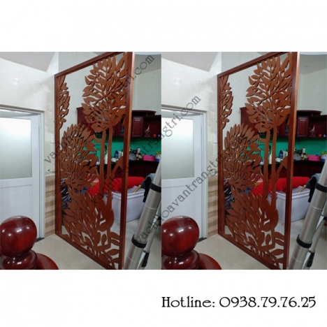 Công trình lam gỗ trang trí phòng khách đẹp tại Quận 1 và Bình Thạnh