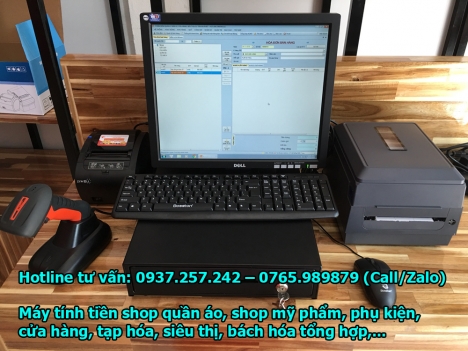 Lắp đặt máy tính tiền cho shop mỹ phẩm tại Hải Dương