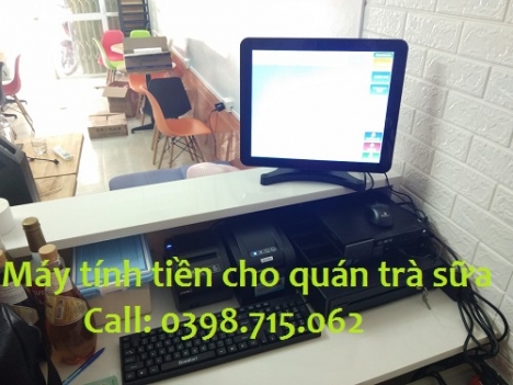 Trọn bộ máy tính tiền cảm ứng cho quán trà sữa giá rẻ tại Phú Quốc 