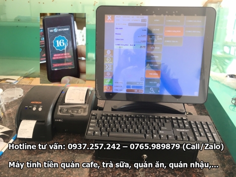 Lắp đặt máy tính tiền cho quán trà sữa tại Hải Dương